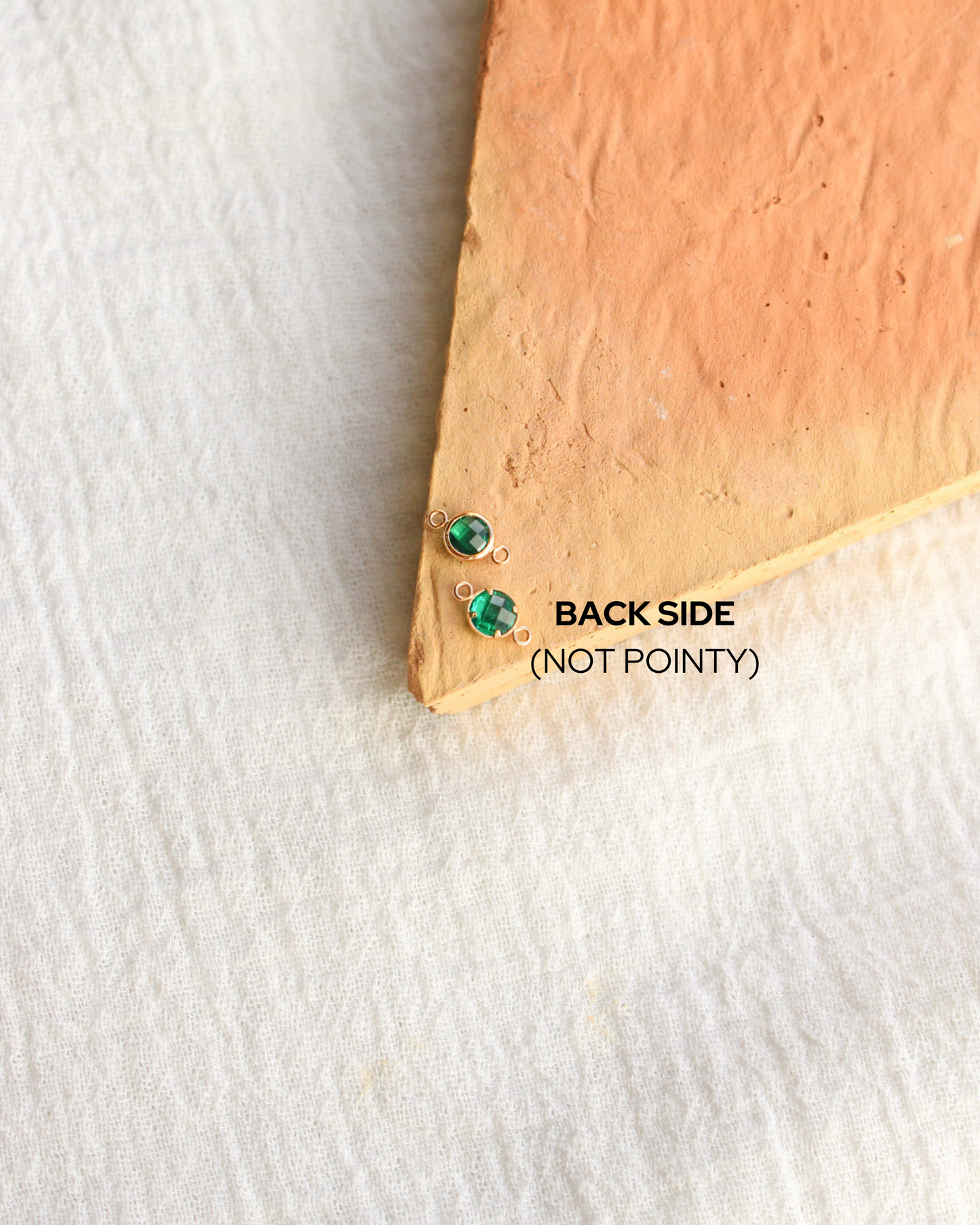 4mm Genuine Birthstone Connectors, CN348