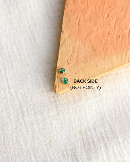 4mm Genuine Birthstone Connectors, CN348