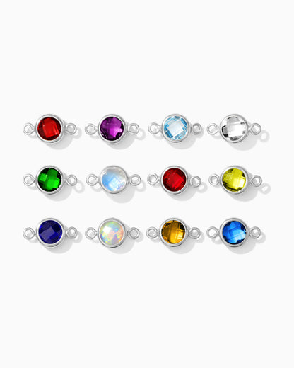 4mm Genuine Birthstone Connectors, CN348