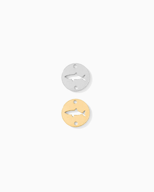 Shark Round Connector Charm, CN360