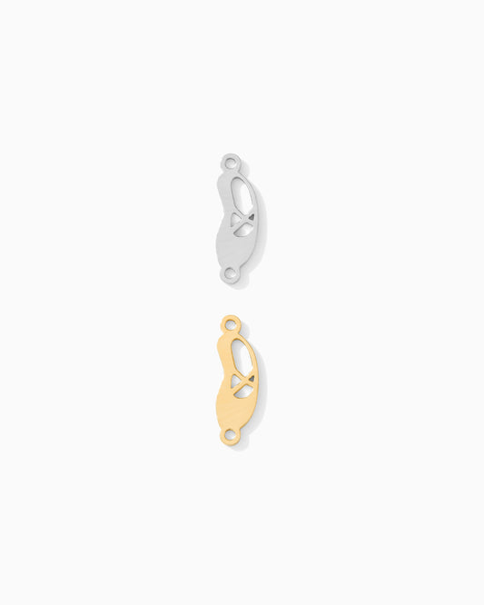 Ballet Slipper Connector Charm, CN380
