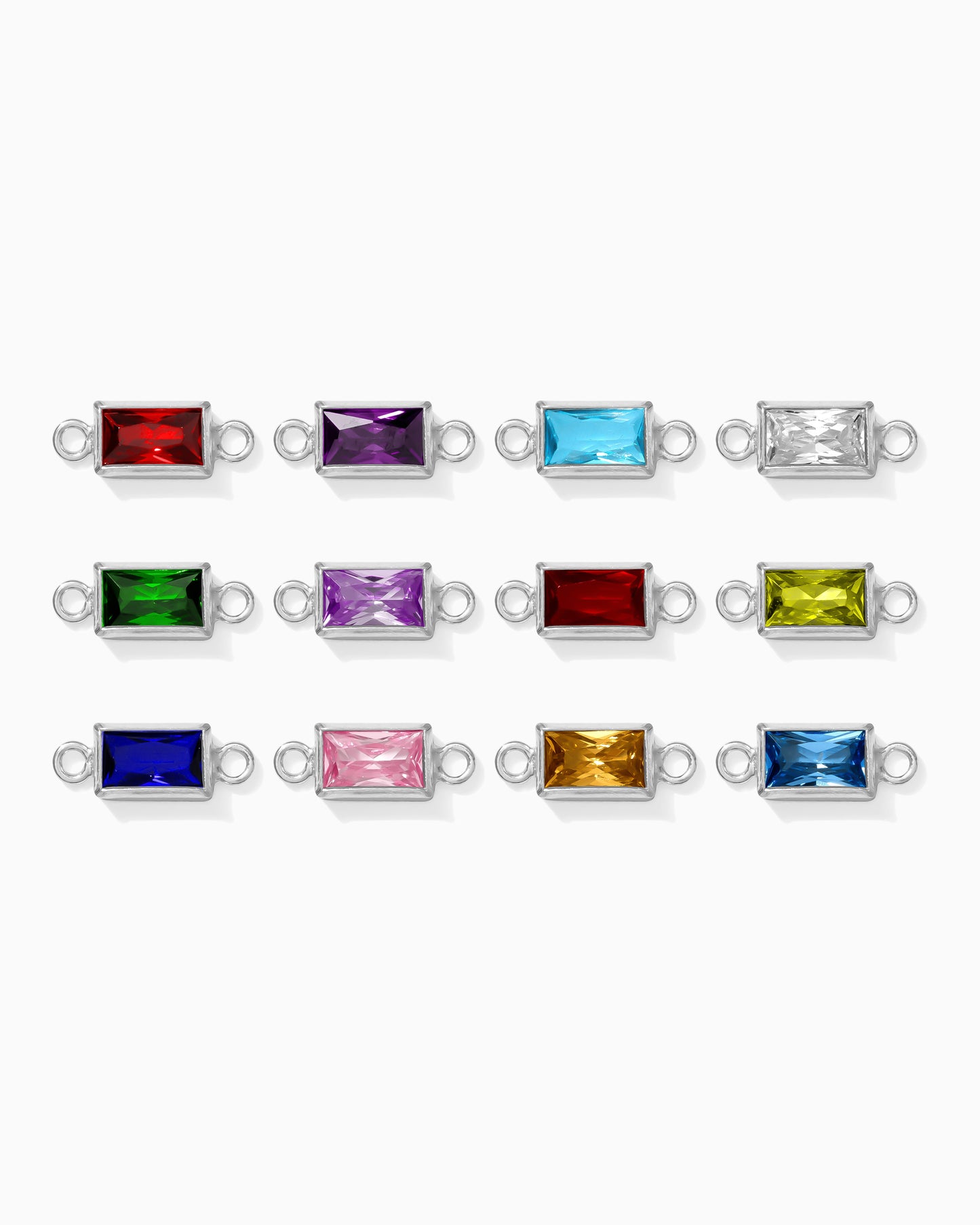 3x5mm White CZ Rectangle Connector, CN388