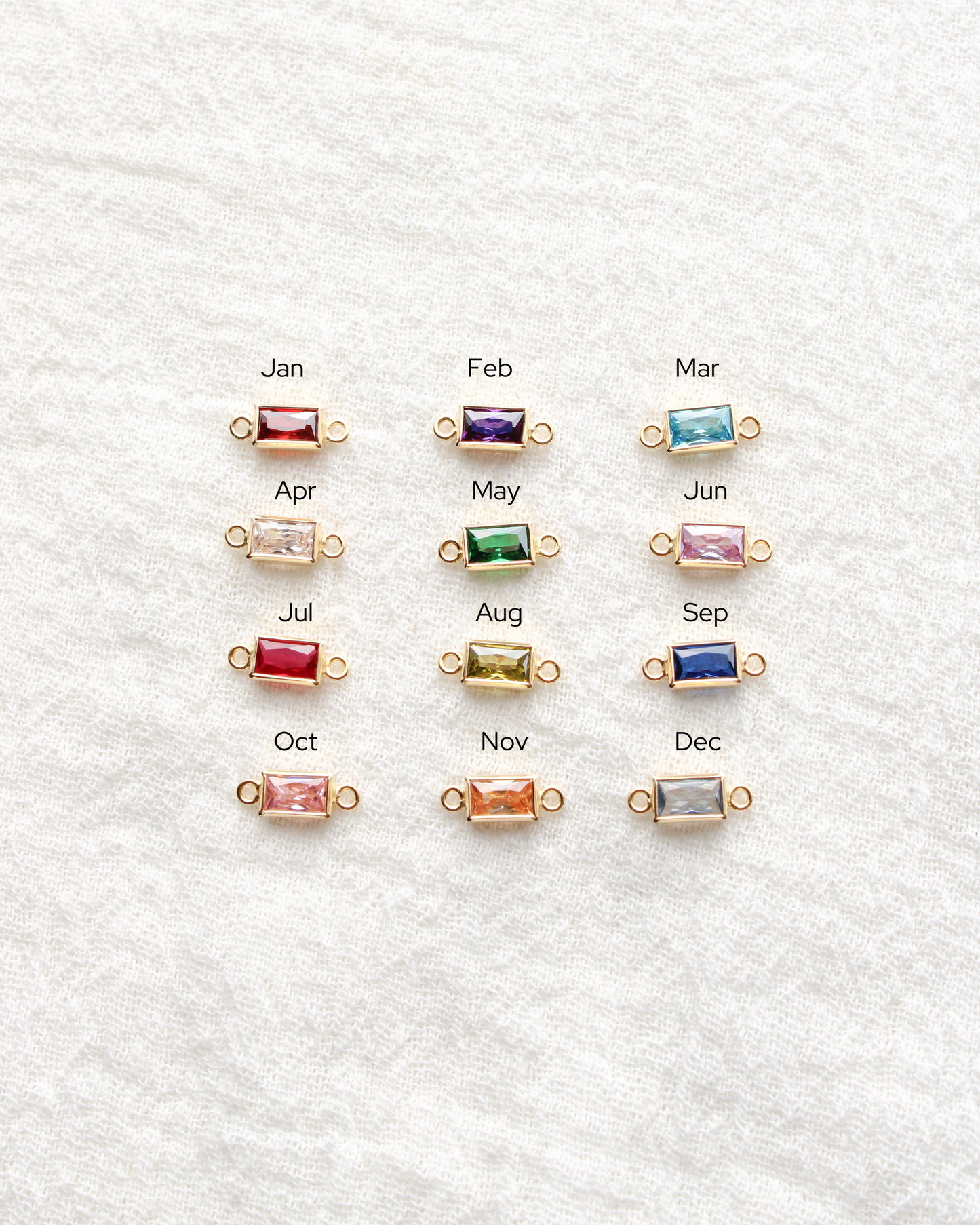 3x5mm White CZ Rectangle Connector, CN388