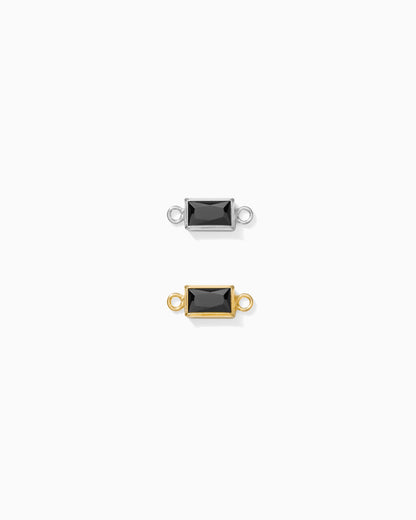 Rectangle Onyx Bezel Connector, CN402