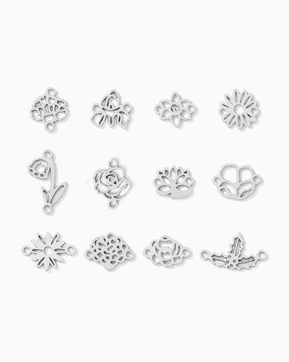 Birth Flower Connector, CN403-CN414