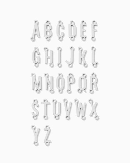 Uppercase Letter Connector, 8.9mm, Sterling Silver, CN441