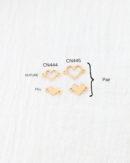 Mini Heart Connector Pair, CN444