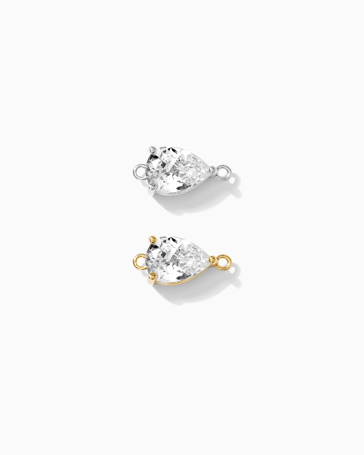 Teardrop Solitaire CZ Connector, CN78