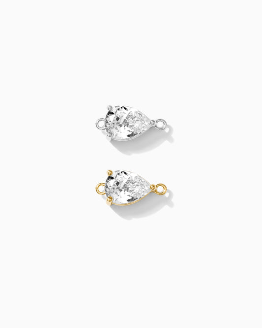 Teardrop Solitaire CZ Connector, CN78