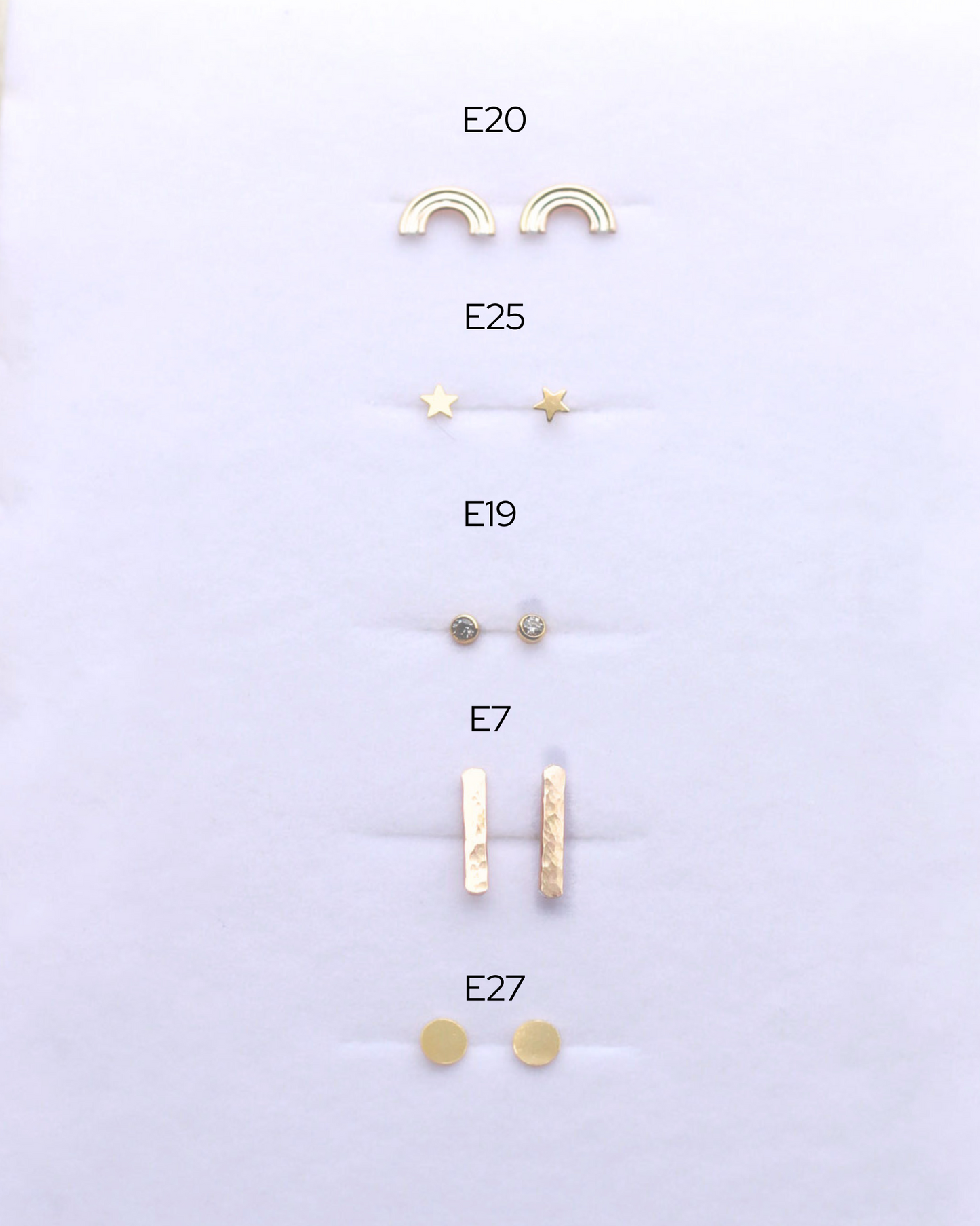 Rainbow Stud Earrings, E20