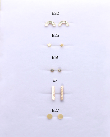 Rainbow Stud Earrings, E20