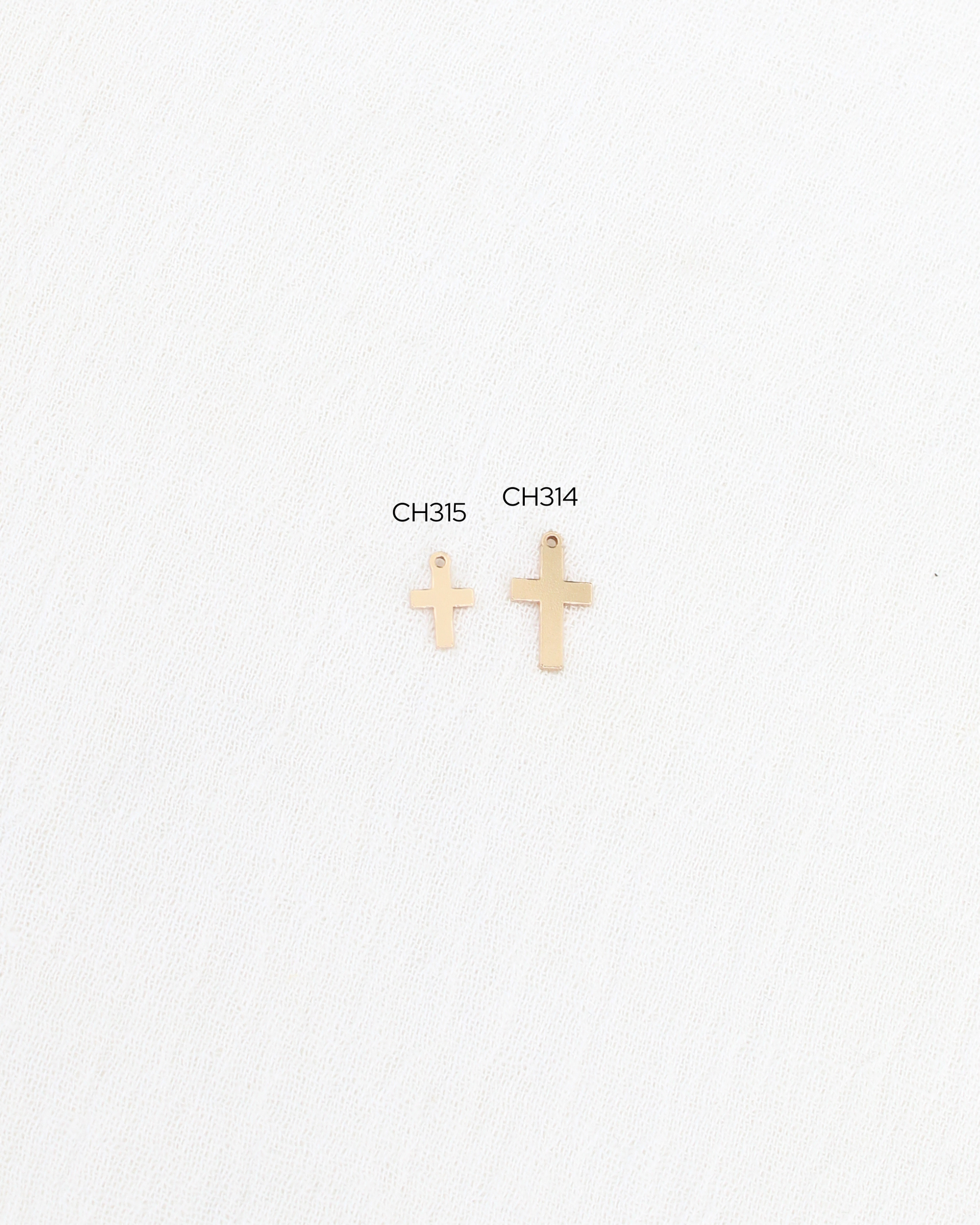 Cross charm, 14k gold filled, sterling silver, CH314