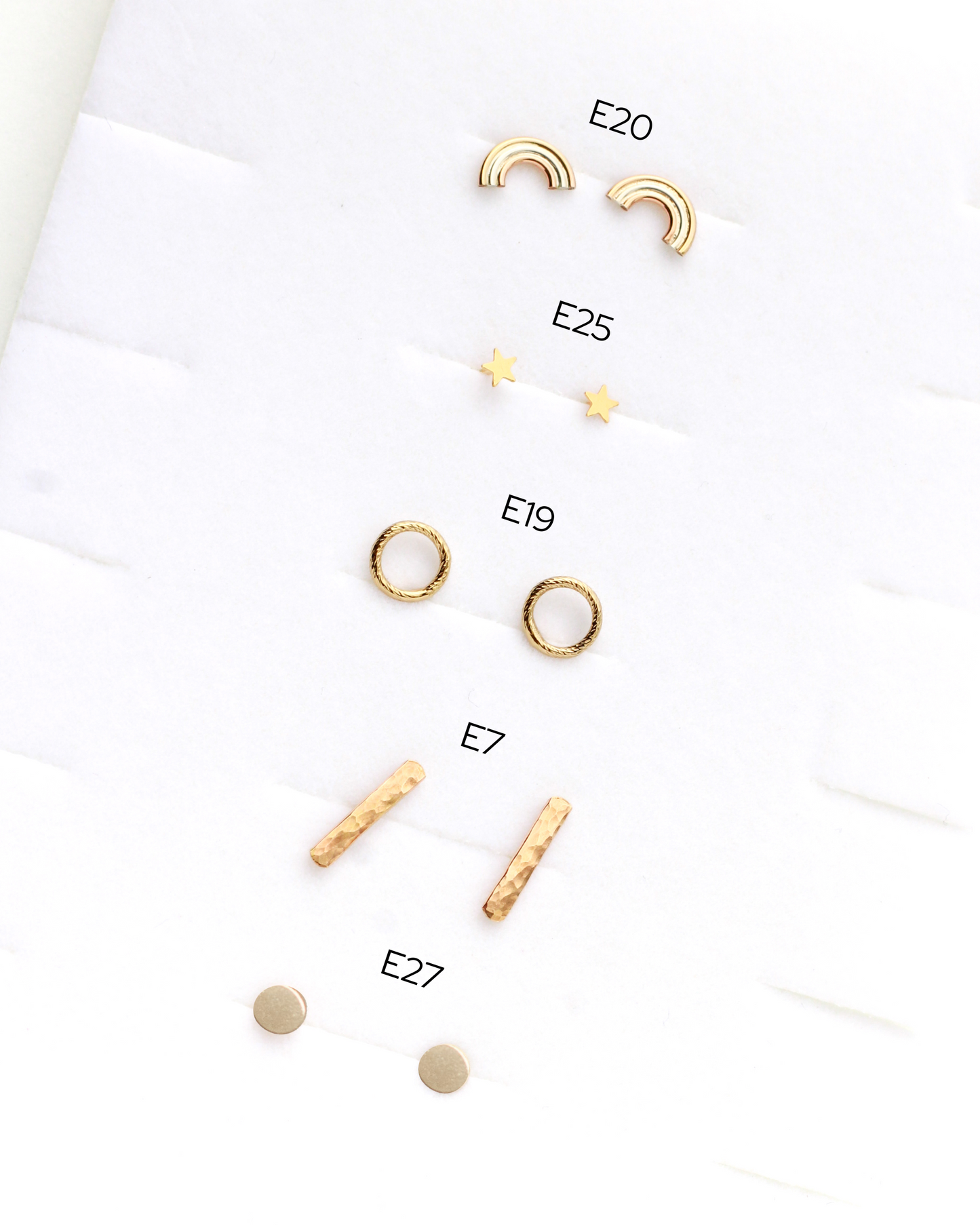 Rainbow Stud Earrings, E20
