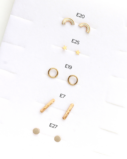 Rainbow Stud Earrings, E20