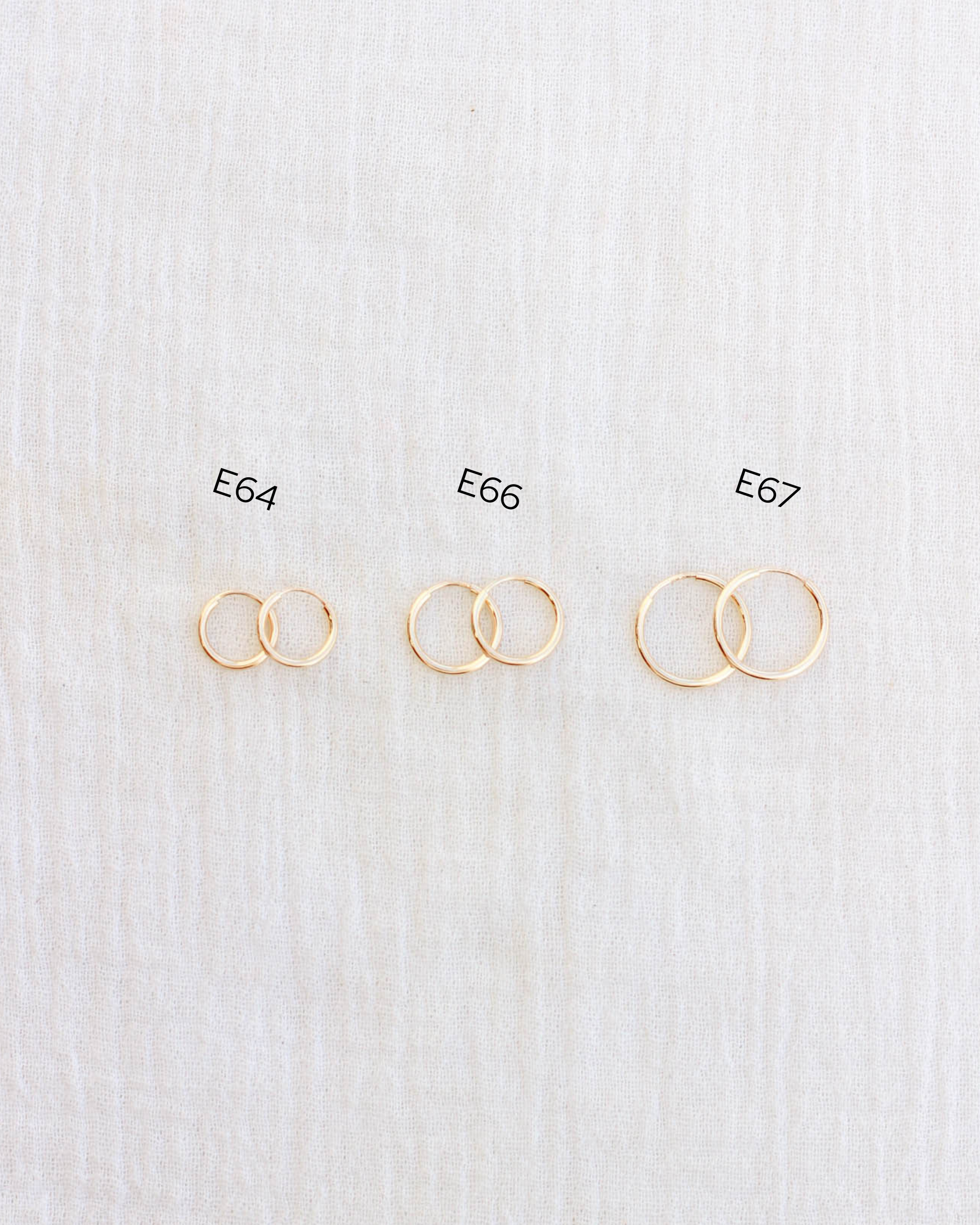 12mm Endless Hoop Earrings, E66