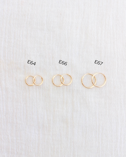 12mm Endless Hoop Earrings, E66