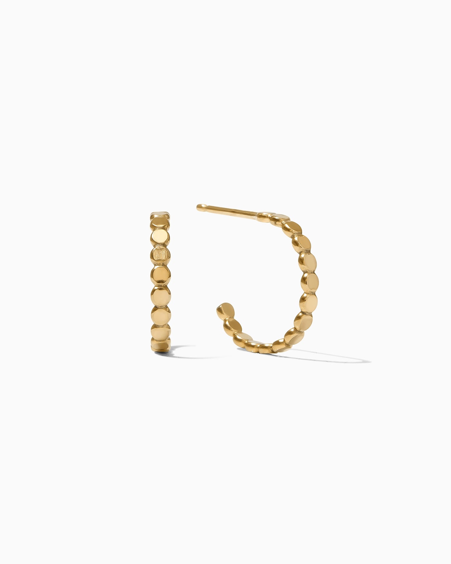 15mm Beaded Hoop Earrings, E10