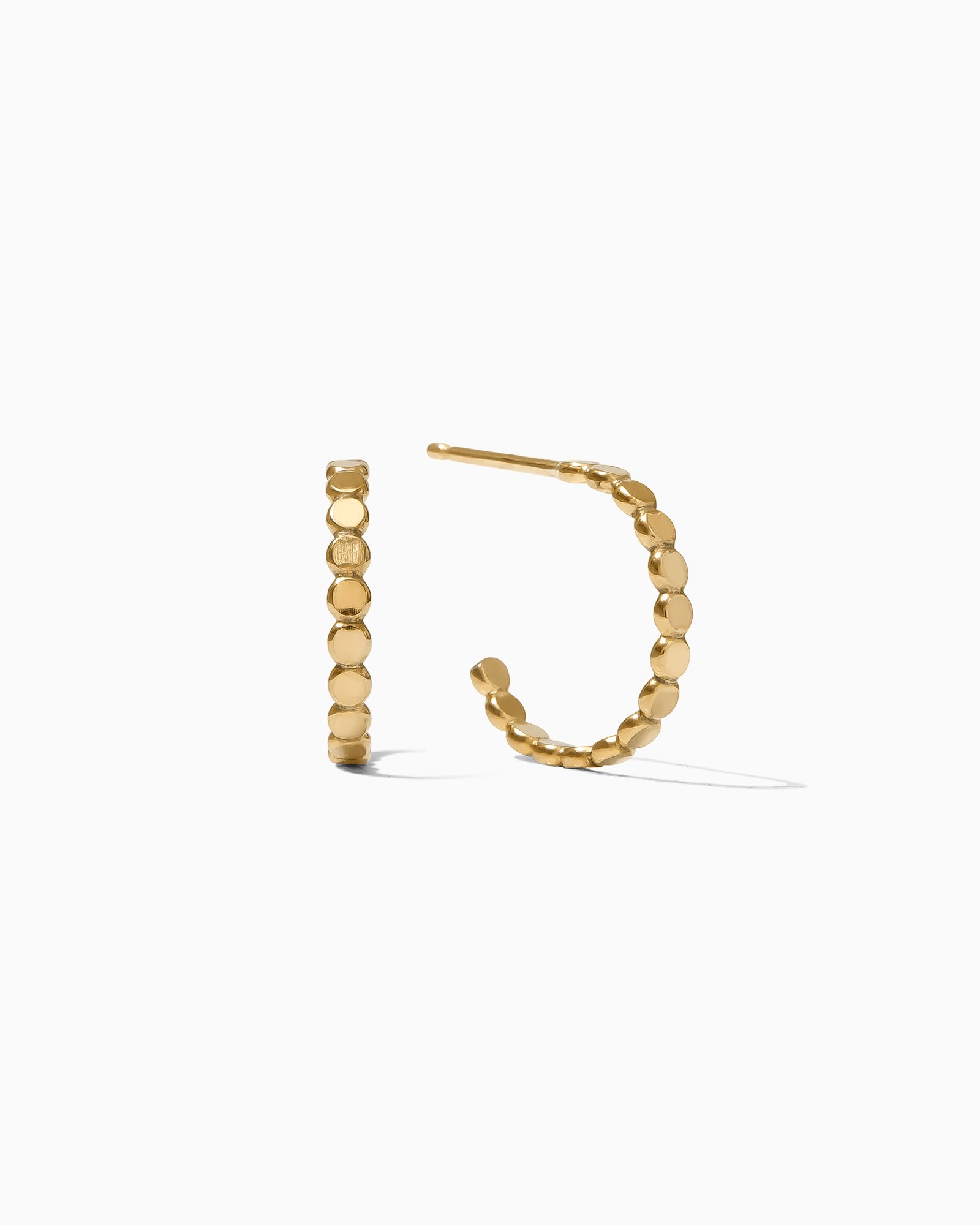 15mm Beaded Hoop Earrings, E10