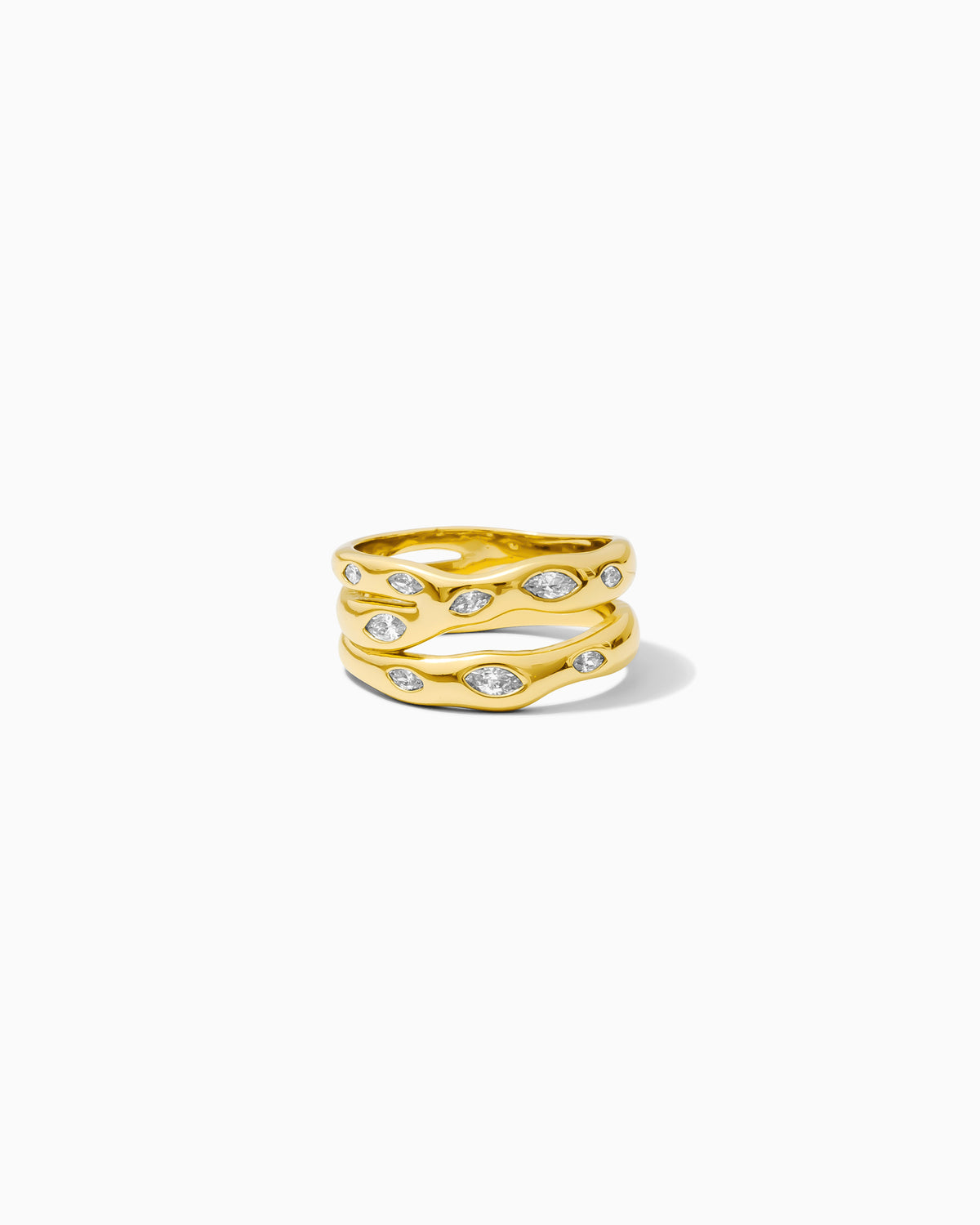 Abstract Sourdough Ring w/ CZ, R77