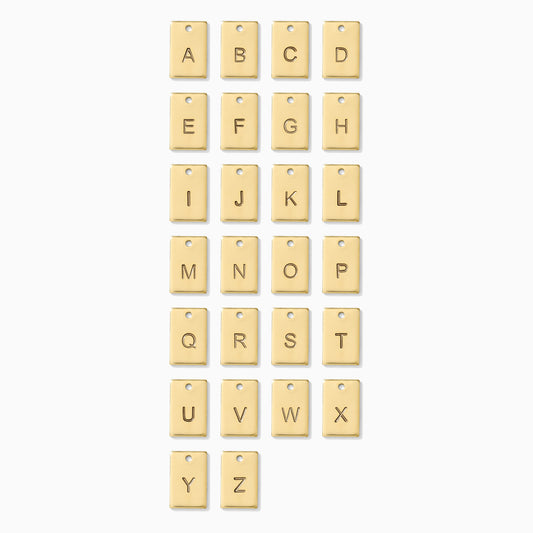 A-Z Rectangle Charm, CH266