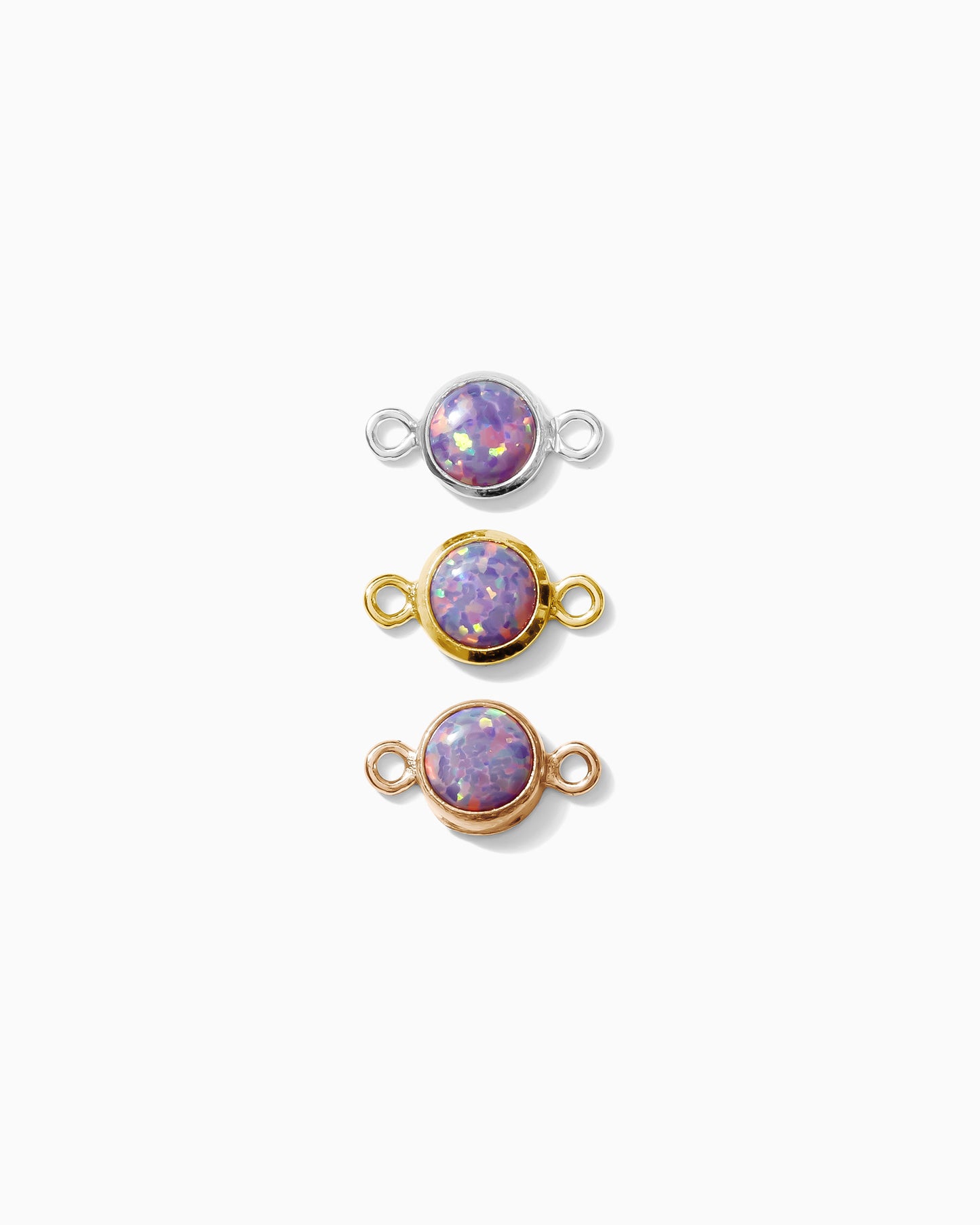 4mm Lavender Opal Connector, CN238