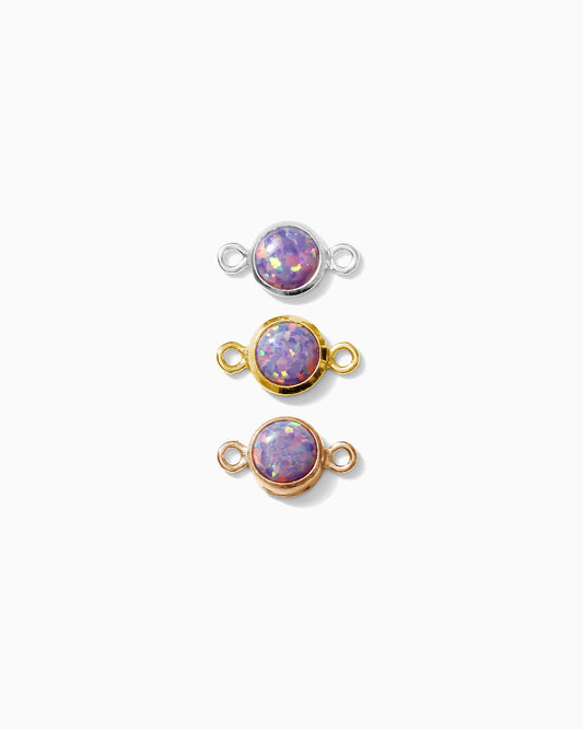 4mm Lavender Opal Connector, CN238