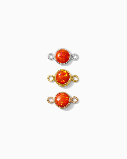 4mm Orange Opal Connector, CN241