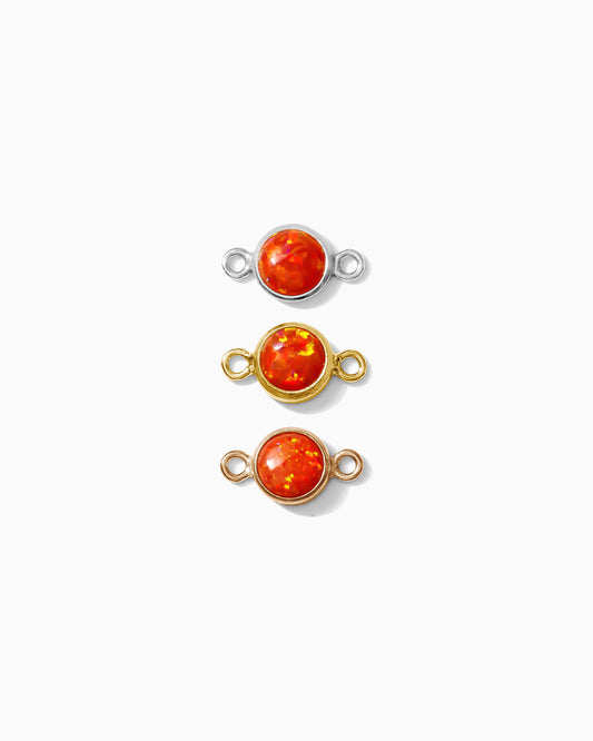 4mm Orange Opal Connector, CN241