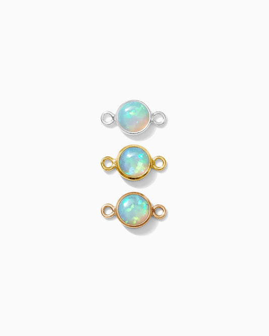 4mm Light Green Opal Connector, CN239