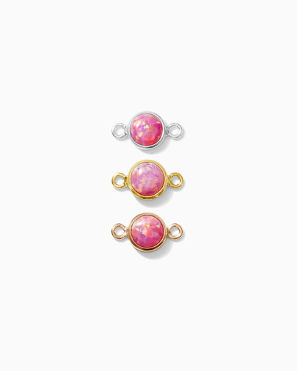 4mm Hot Pink Opal Connector, CN237