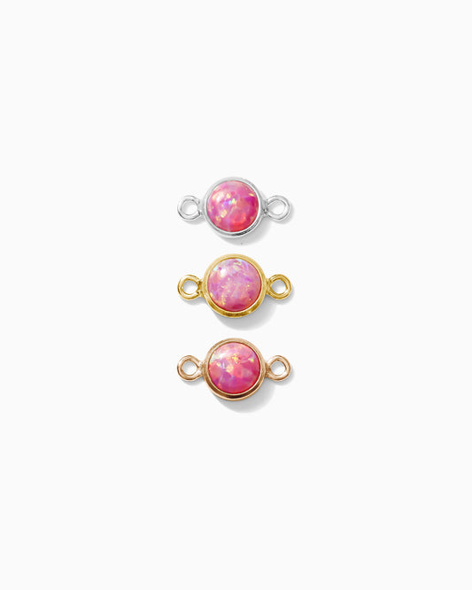 4mm Hot Pink Opal Connector, CN237