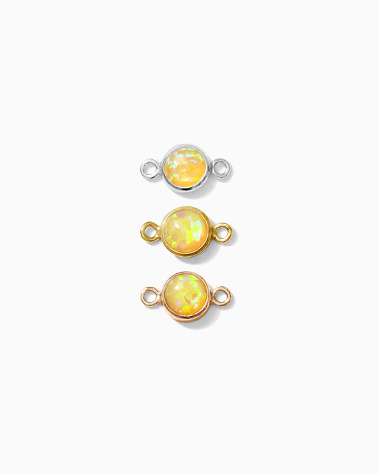 4mm Yellow Opal Connector, CN242