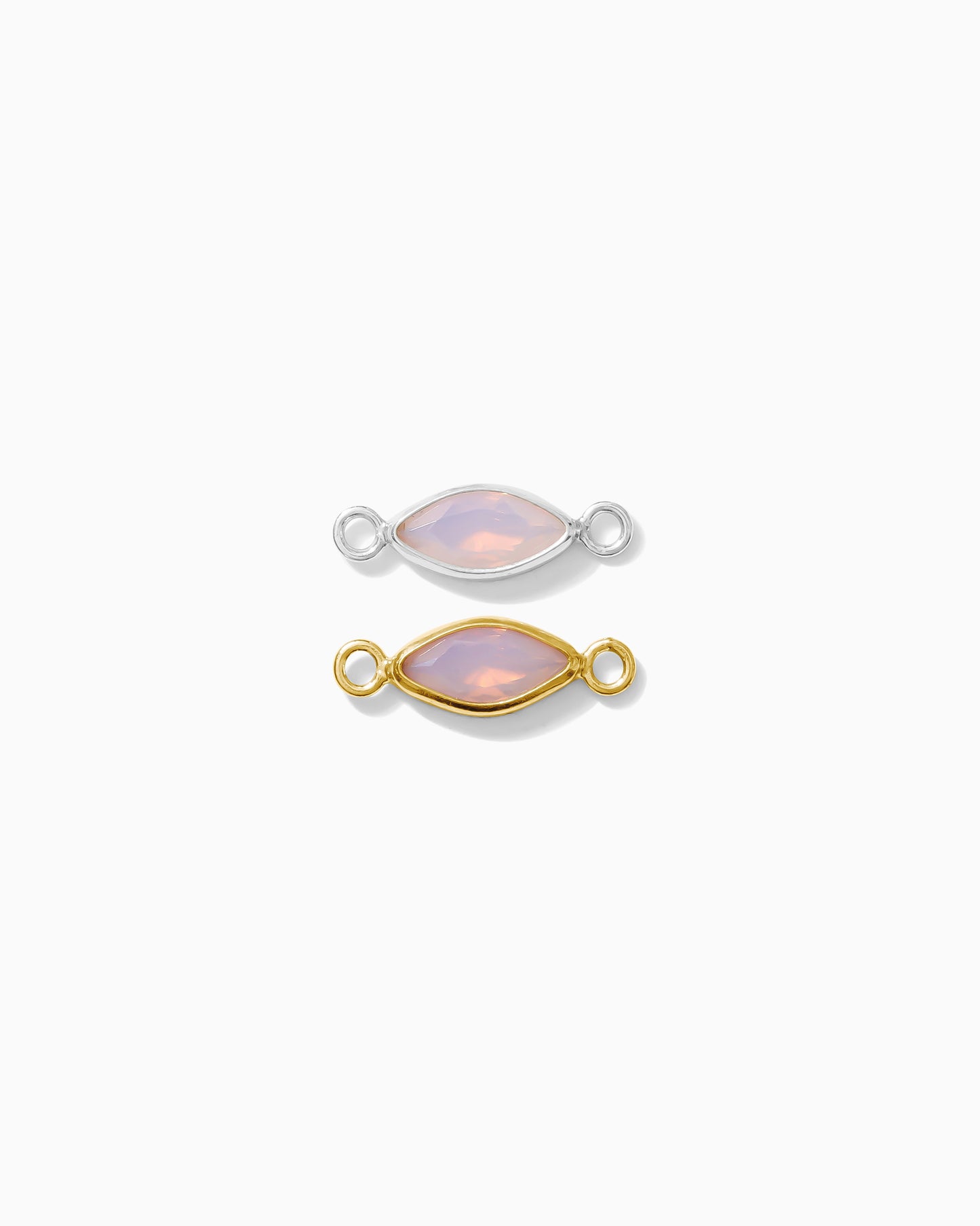 3mm Pink Opal Marquise Connector, CN318