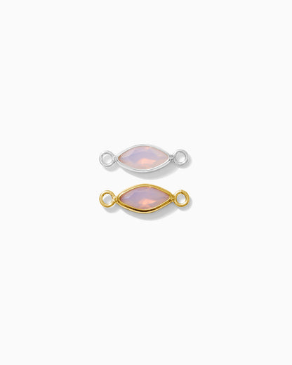 3mm Pink Opal Marquise Connector, CN318