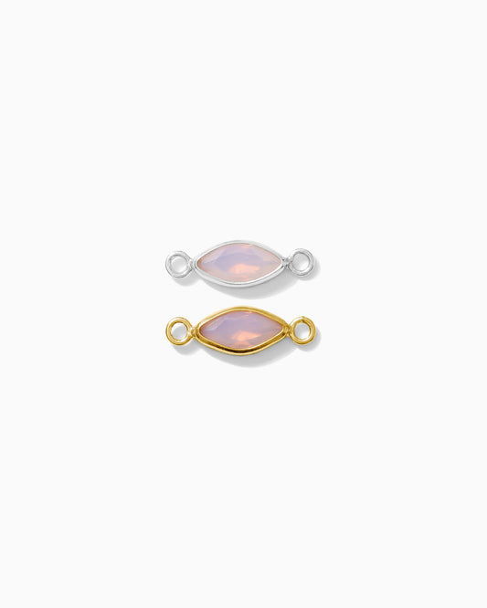 3mm Pink Opal Marquise Connector, CN318