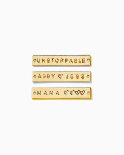 Custom, Hand Stamped Bar Connector, CN334