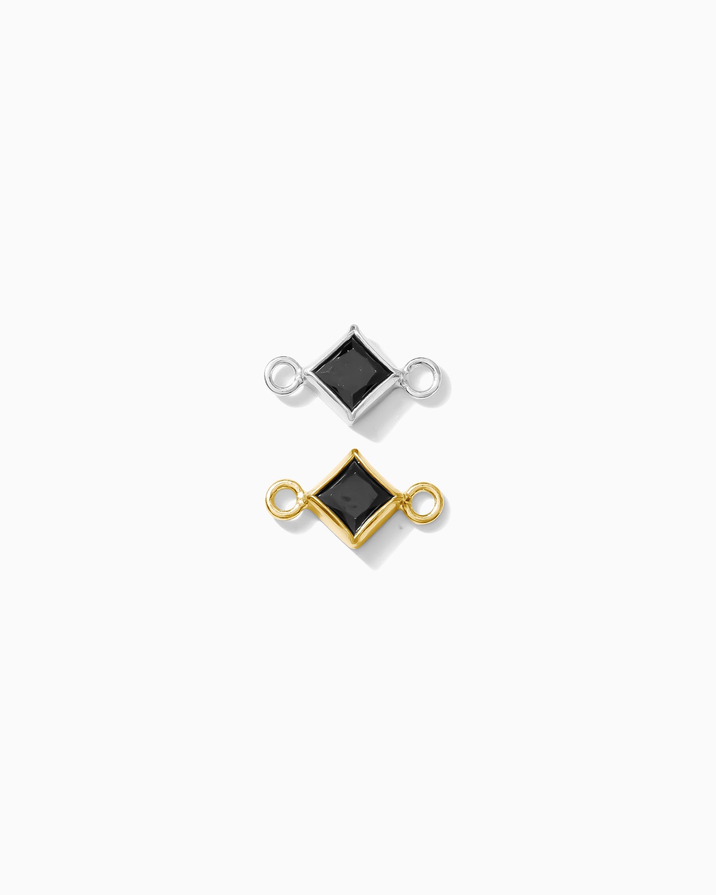 3mm Black Onyx Diamond Shaped Connector, CN316