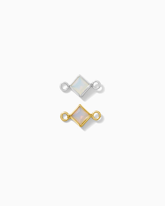 3mm White Opal Diamond Shaped Connector, CN313