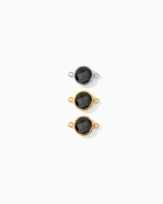6mm Onyx Double Sided Checkerboard Connector, CN275