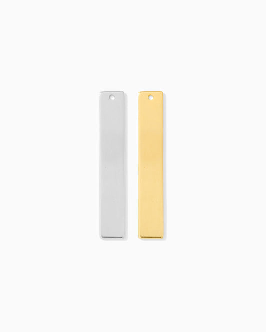 1.20" Blank Rectangle Charm, B90