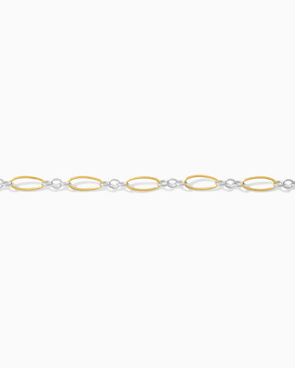 3mm Long and Short Mixed Metal Chain, M190