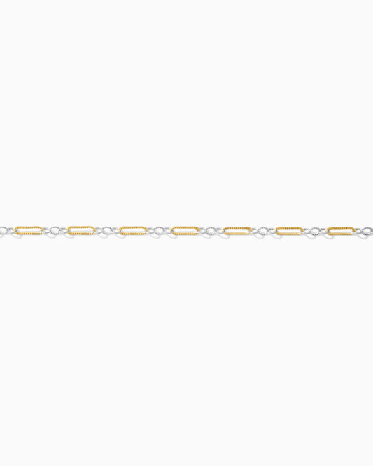 1.6mm Patterned Long and Short 1+3 Mixed Metal Chain, M201