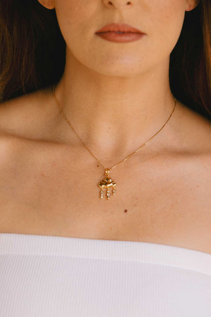 Rain Cloud with Cubic Zirconia Charm, CH300