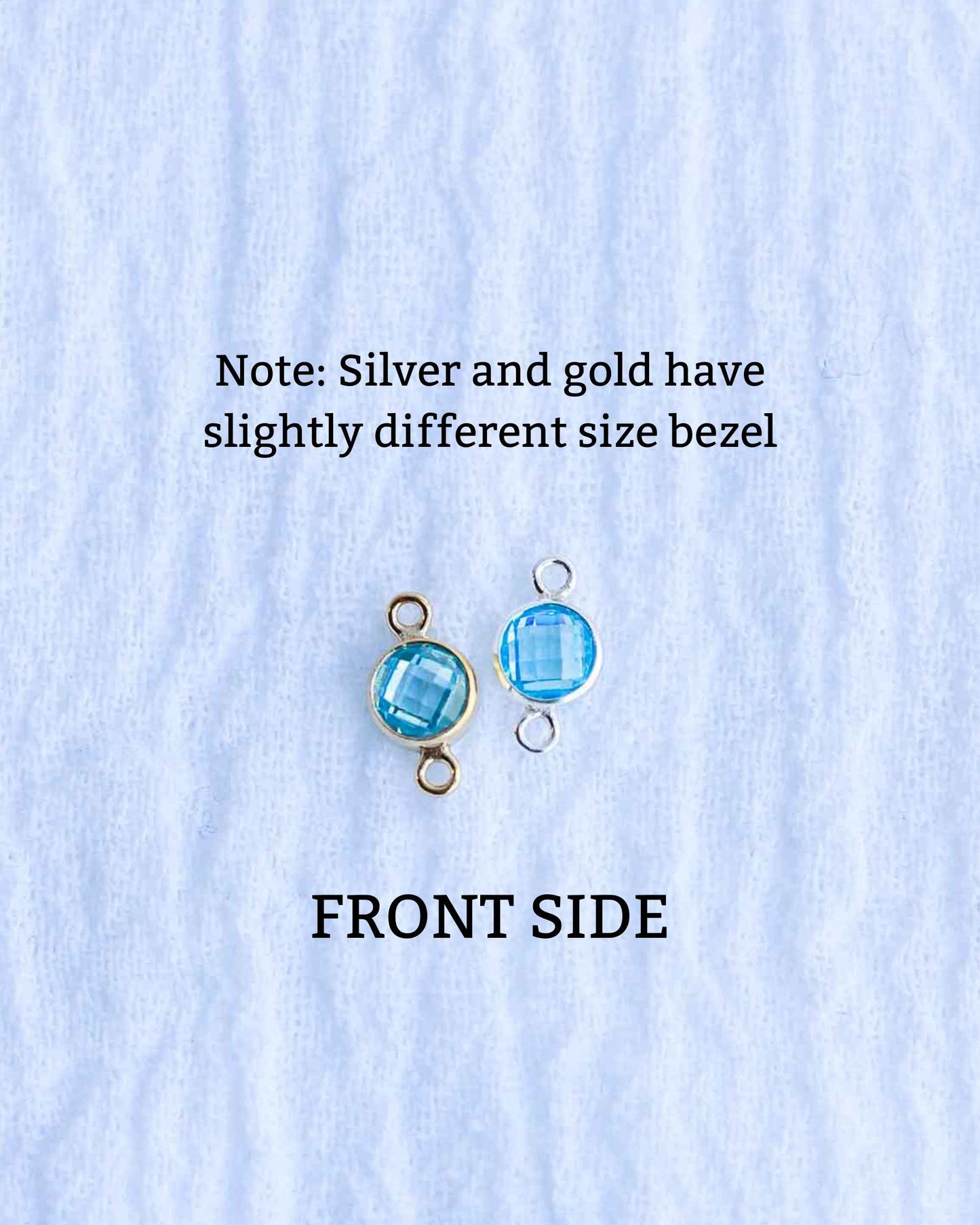 4mm Double Sided Checkerboard Birthstone Connector. CN27
