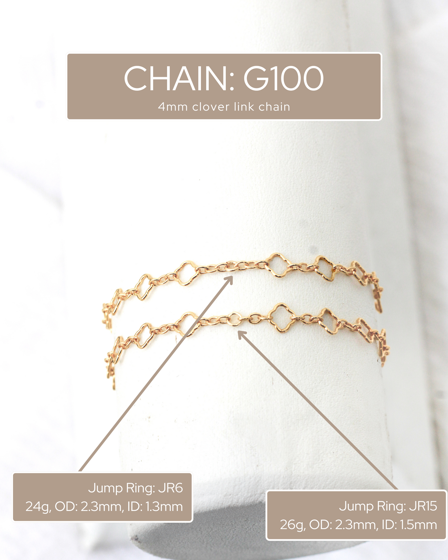 4mm Clover Link Chain, G100