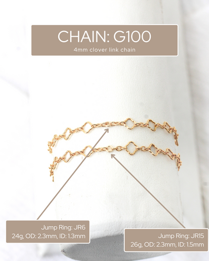 4mm Clover Link Chain, G100