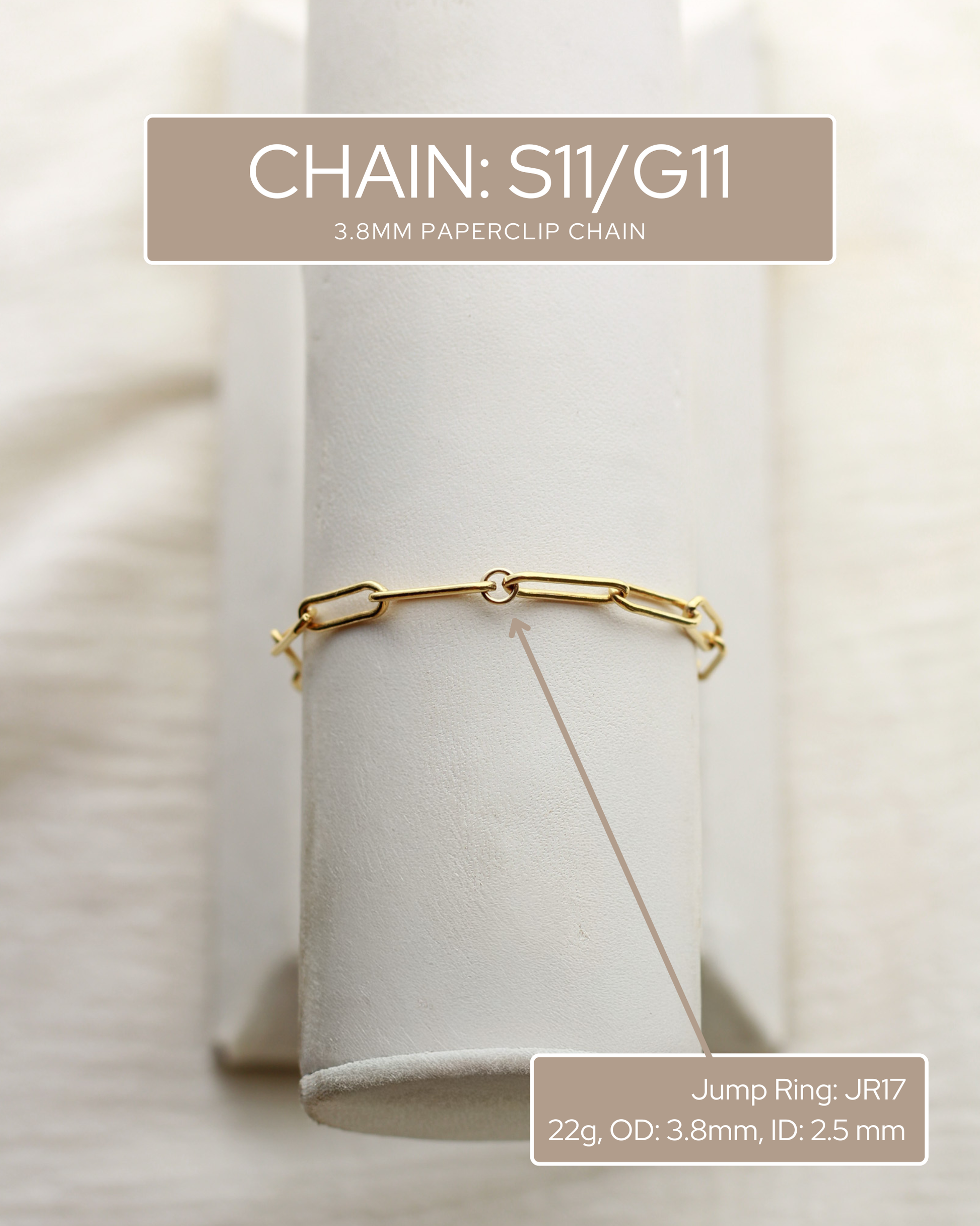 3.8mm Paperclip Chain, G11, S11