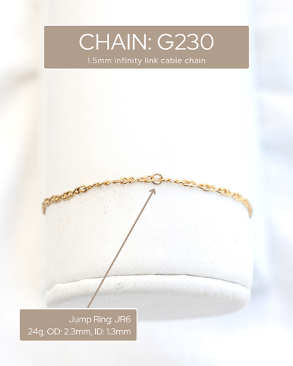 1.5mm Infinity Link Cable Chain, G230