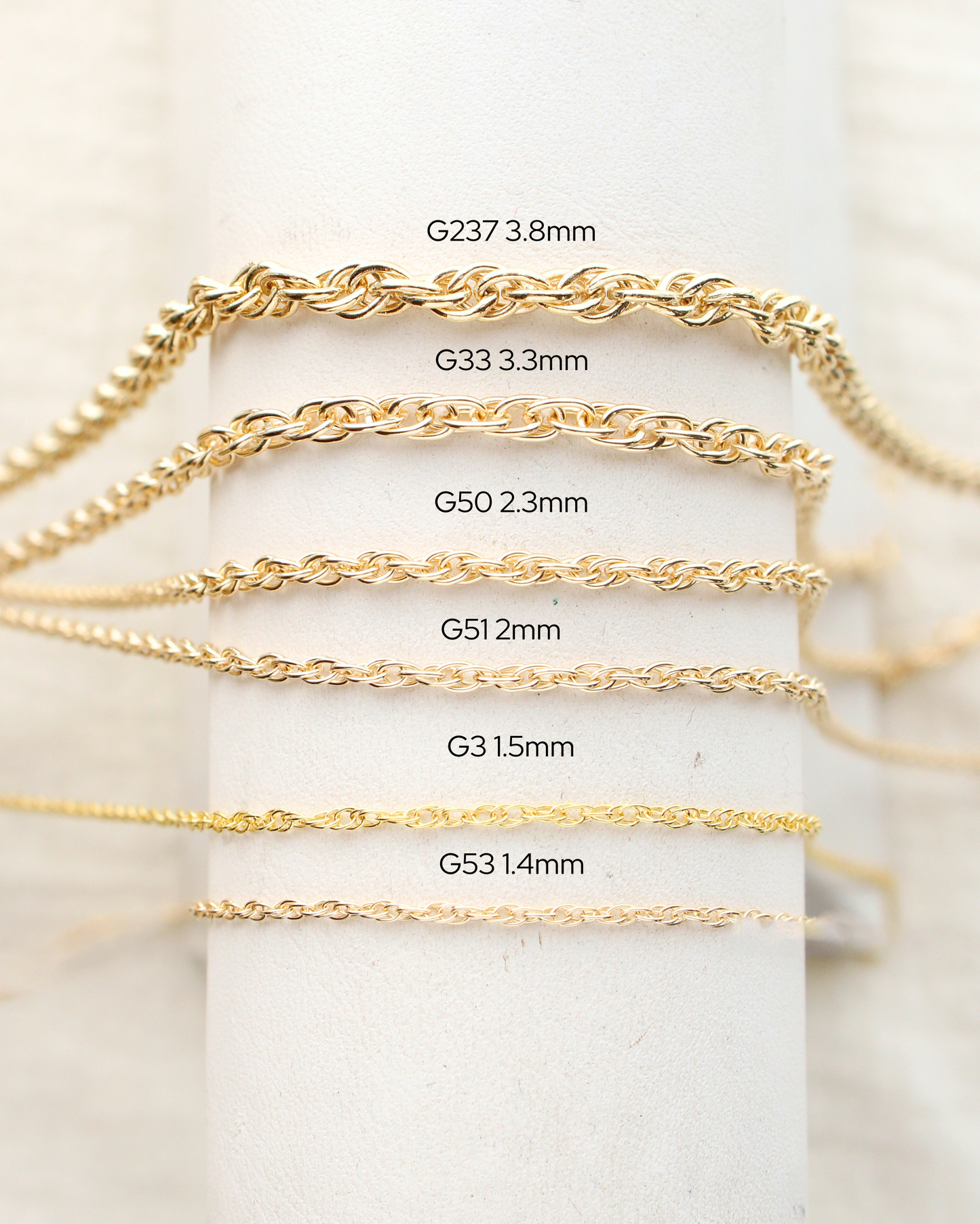 3.8mm Rope Chain, G237