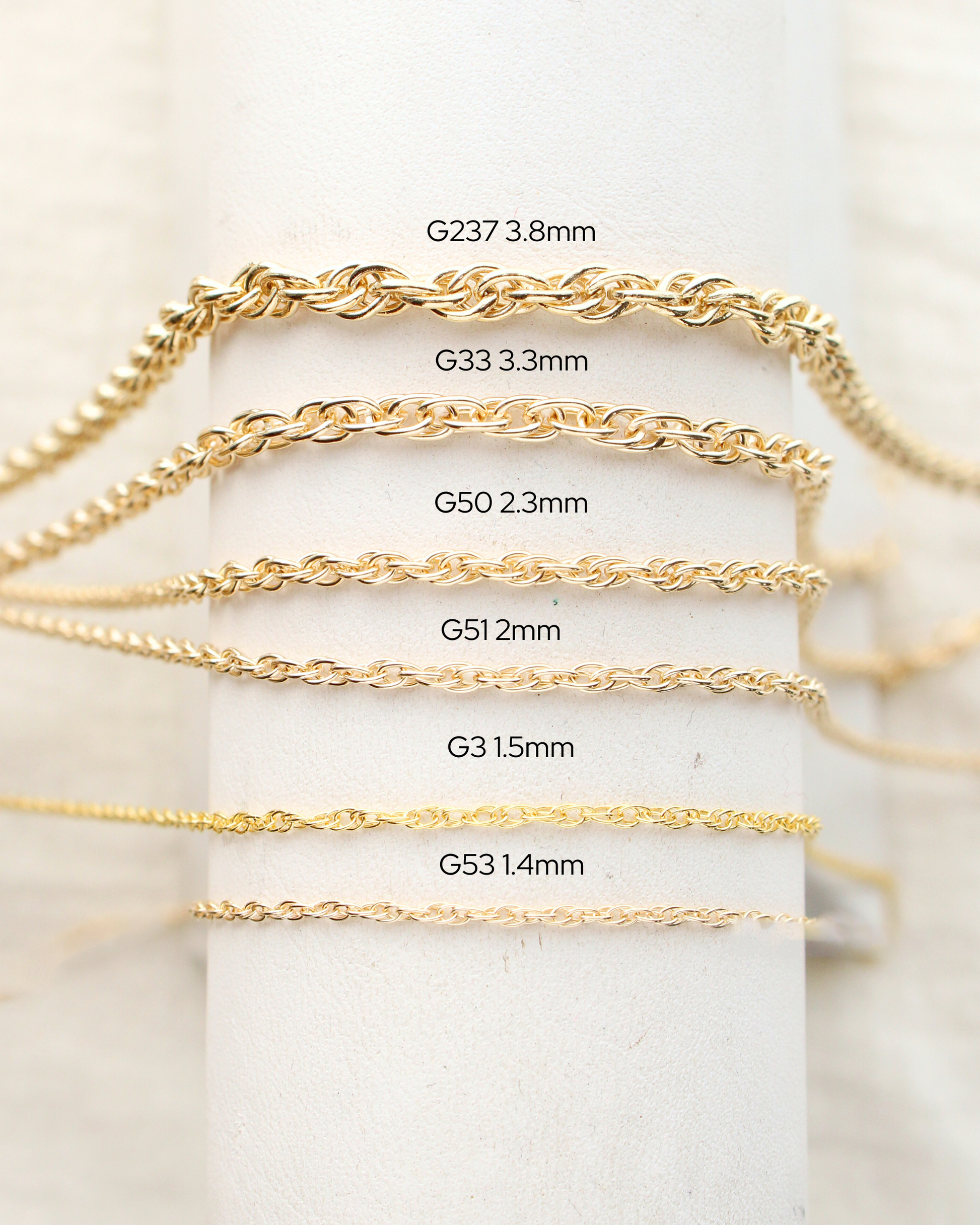 3.8mm Rope Chain, G237